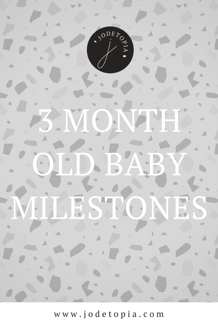3 month old baby milestones pinterest graphic