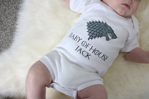 First father's day gift ideas - Arthur in a game of thrones bodysuit