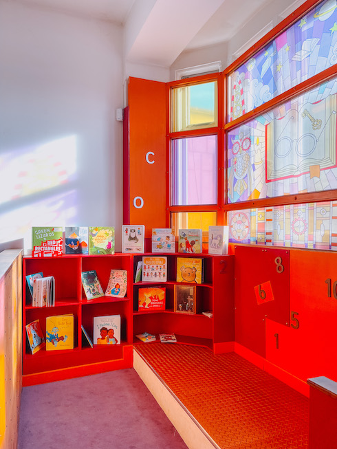 Book corner for reading and stories